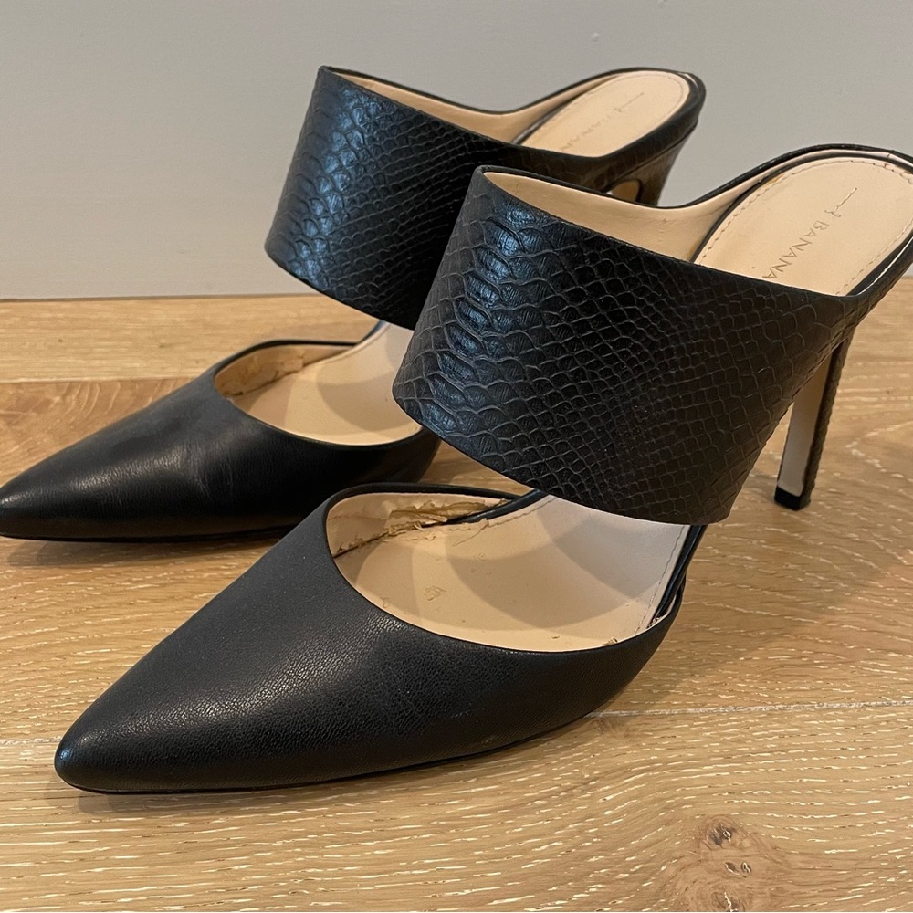 Banana Republic Black Textured Heels